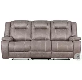 Blake Desert Taupe Performance Fabric Reclining Sofa