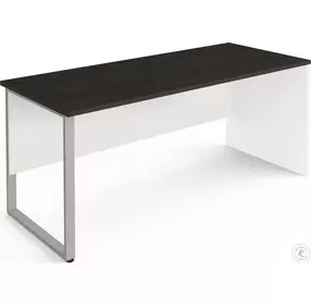 Pro Concept Plus White and Deep Grey Rectangular Desk
