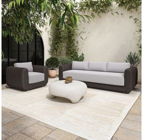 Soma Gray And Dark Brown Outdoor Living Room Set
