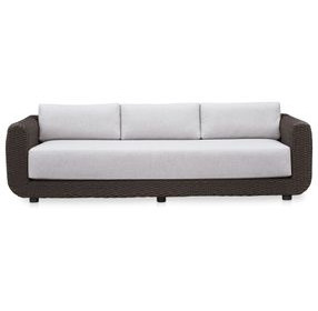 Soma Gray and Dark Brown 100" Outdoor Sofa