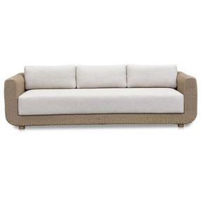 Soma Gray and Natural 100" Outdoor Sofa