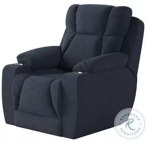Challenger Brady Navy Power Headrest Wall Hugger Big Mans Recliner