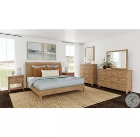 Geo Heights Butterscotch Panel Bedroom Set