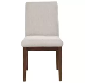 Canton Brown and Beige Upholstered Side Chair Set of 2