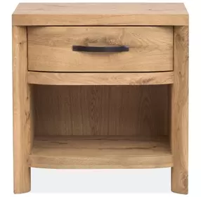Laramie Honey Wheat 1 Drawer Open Nightstand with USB Charging