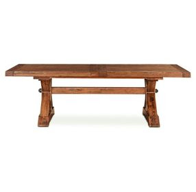 Grassroots Warm Earth Tone Extendable 100" Dining Table