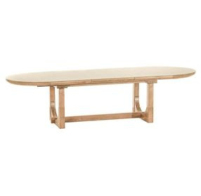 Valencia Gray Birch 110" Extendable Oval Dining Table
