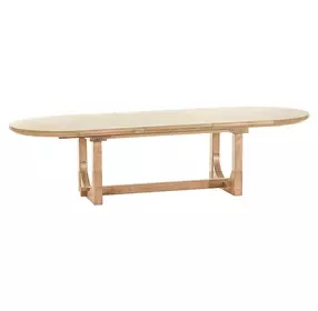 Valencia Gray Birch 110" Extendable Oval Dining Table