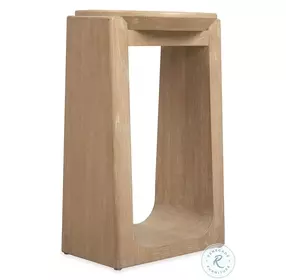 Commerce And Market Dessert Oak And Natural Marble Top Helena Spot Table