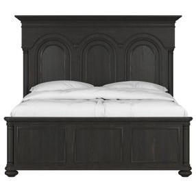 Atrium Black Queen Panel Bed