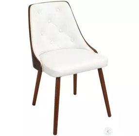 Gianna Walnut And White Chair