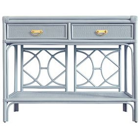 Gideon Light Blue 45" Console Table with 2 Drawers