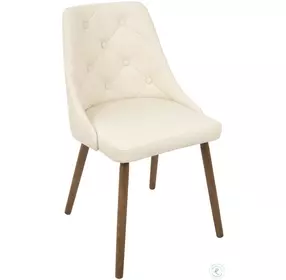 Gianna Walnut And Cream Dining Chair