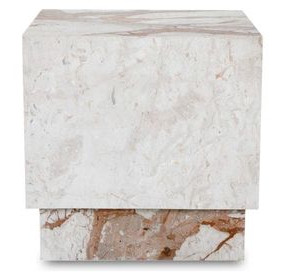 Layla Breccia Square Marble Top Side Table