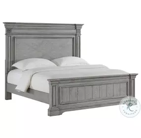 Brookstone Aged Grey King Panel Bed