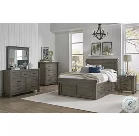 Glacier Point Greystone Captains Storage Bedroom Set