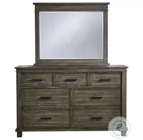 Glacier Point Graystone 7 Drawer Dresser with Mirror