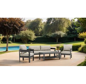 Lotus Black and Light Brown 5 Piece Outdoor Conversation Set