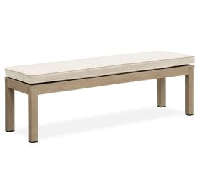 Bordeaux Natural and Beige Upholstered Outdoor Bench