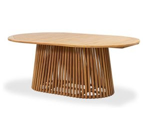 Lovina Natural 79" Oval Outdoor Patio Dining Table