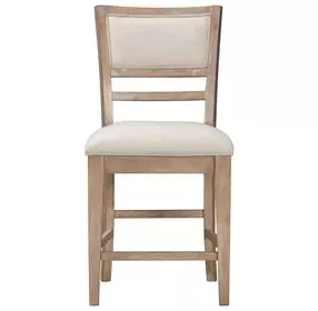 Breckenridge Cream Performance Fabric Upholstered Counter Height Chair Set of 2