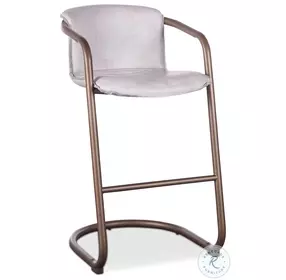 Chiavari Vintage White Leather Bar Stool Set Of 2