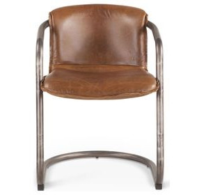 Chiavari Chestnut Leather Dining Chair