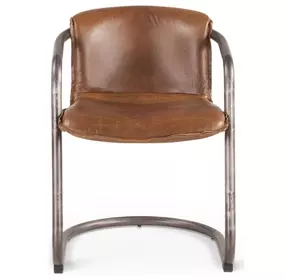 Chiavari Chestnut Leather Dining Chair