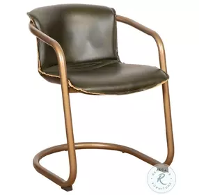 Chiavari Emerald Green Leather Dining Chair Set Of 2