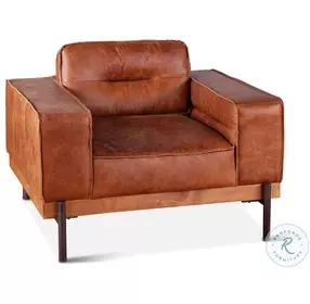 Chiavari Vintage Cognac Leather Arm Chair