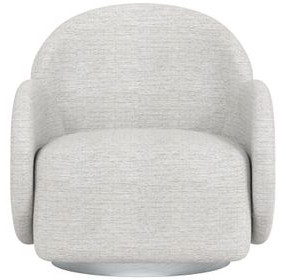 Rothko Uph Porcelain Upholstered Swivel Accent Chair