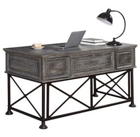 Gramercy Park Vintage Burnished Smoke Writing Desk