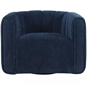 Grande Blue Upholstered Swivel Accent Chair
