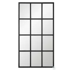 Grid Matte Black Mirror