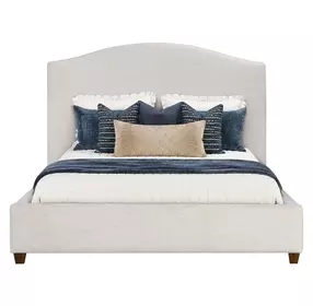Elowen Rosemont Alabaster and Espresso Queen Upholstered Panel Bed