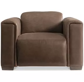 Billings Brown Leather Power Reclining Chair