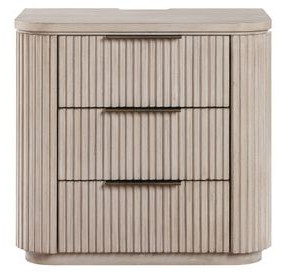 Henry Sand 3 Drawer Nightstand with USB Charging