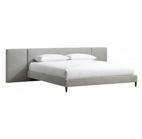 Zest Dark Gray King Upholstered Wall Panel Bed