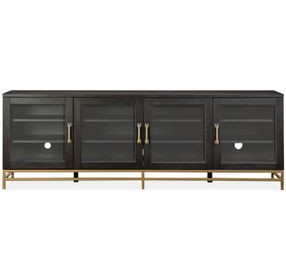 Fernholt Coffee Bean and Burnished Brass 84" TV Stand
