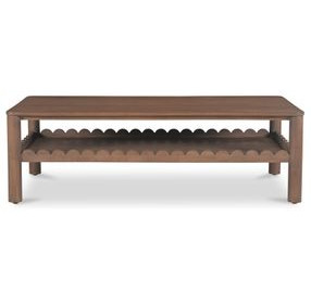 Wiley Vintage Brown Rectangular Coffee Table