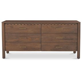 Wiley Vintage Brown 6 Drawer Dresser