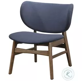 Adler Dark Blue Upholstered Lounge Chair