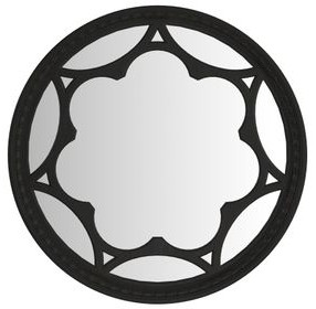 Atrium Black Round Wall Mirror