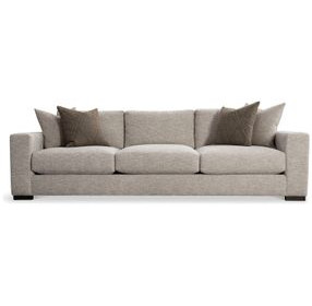 Drew Beige 110" Sofa with Pillow