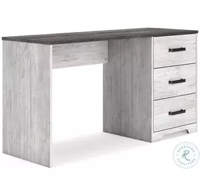 Shawburn White And Dark Charcoal Gray Desk