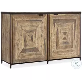 Saint Armand Light Natural And Antique Bronze Metal Door Chest