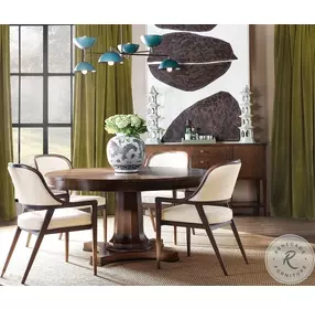 Auburn Classic Walnut Round Pedestal Dining Room Set