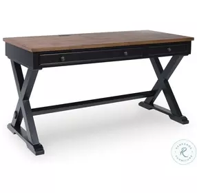 Wildenauer Brown And Black 60" Home Office Desk