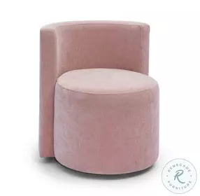 Alyssa Pink Upcycled Velvet Rolling Desk Chair
