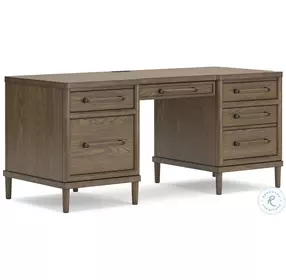 Roanhowe Brown Oak Home Office Desk